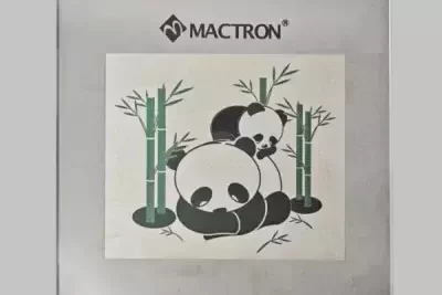 Laser Marking Color Panda on Stainless Steel Material